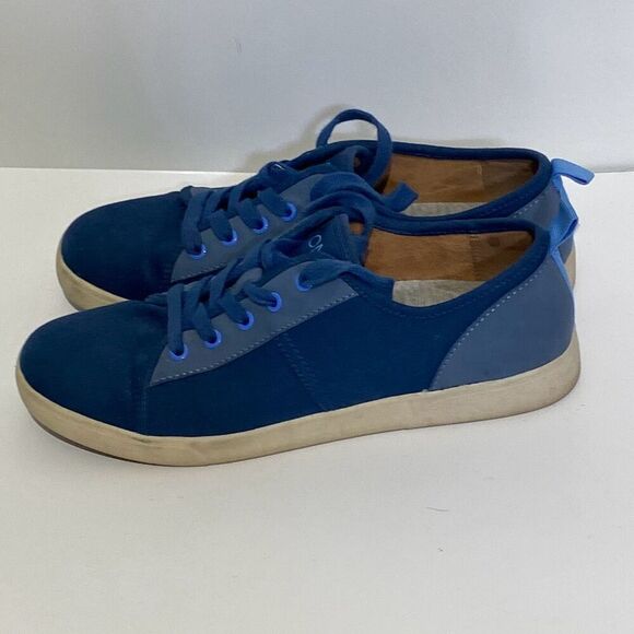 Vionic Pisces Blue Canvas Sneakers Lace Up Casual Shoes - Women's Size Size 8 - Picture 4 of 9